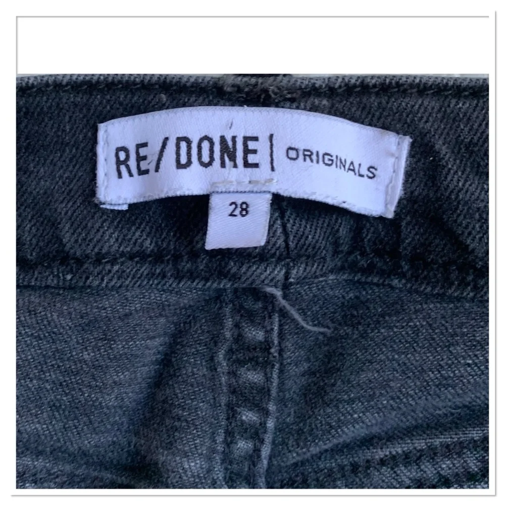RE/DONE 70’s Stove Pipe Straight Leg Jeans Black Size 28